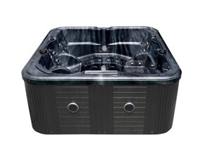 Outdoor Spa 208x208cm Zwart Cloudy Black vooraanzicht