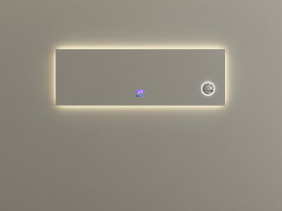 Badkamerspiegel 150x50cm met LED verlichting 3 kleuren, Bluetooth speaker en anti-fog