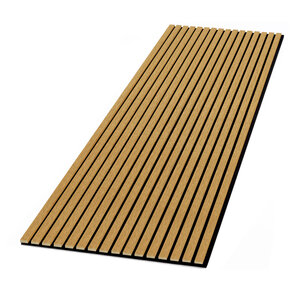 Wandpaneel eiken 280x60cm met 3-zijdig houtfineer op gerecycled PET-vilt