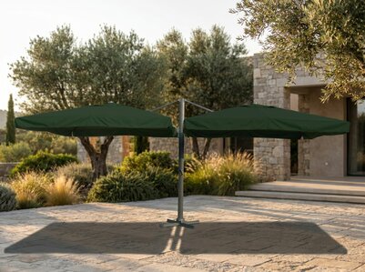 Dubbele zweefparasols