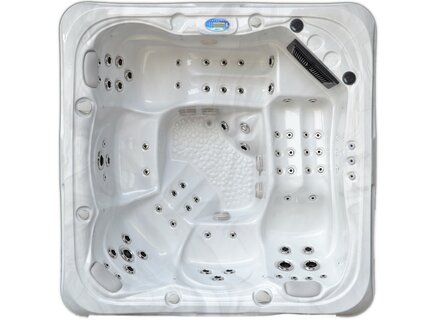 Vonato outdoor spa 230x230cm sneeuwwit grijs vooraanzicht