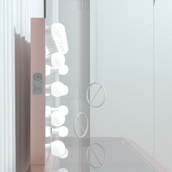 Kaptafel roze verlichting &mdash; 15 LED-lampen 3 standen touch