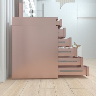 Kaptafel roze spiegel 100x80cm &mdash; luxe make-up tafel compleet