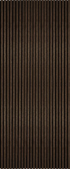 Wandpaneel gerookt eiken 300cm close-up &mdash; latstructuur en viltondergrond
