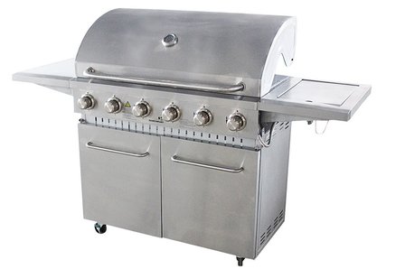 Gasbarbecue RVS 6 branders vooraanzicht - JF006