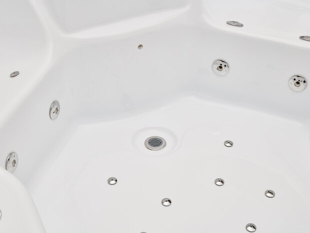 Outdoor Spa | 208x208cm | 6-persoons | Mahonie rood + wit