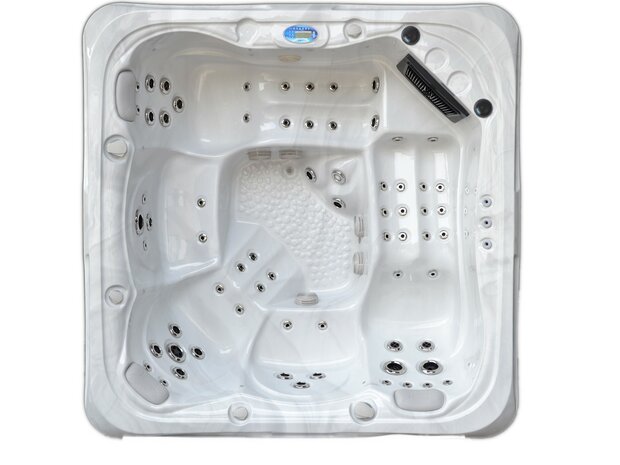 Vonato outdoor spa 230x230cm sneeuwwit grijs vooraanzicht