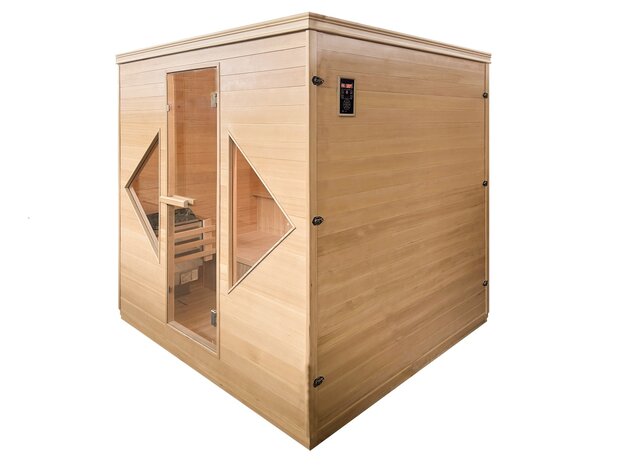 Sauna deur 8mm veiligheidsglas &mdash; houten deurhendel en rechthoekig model