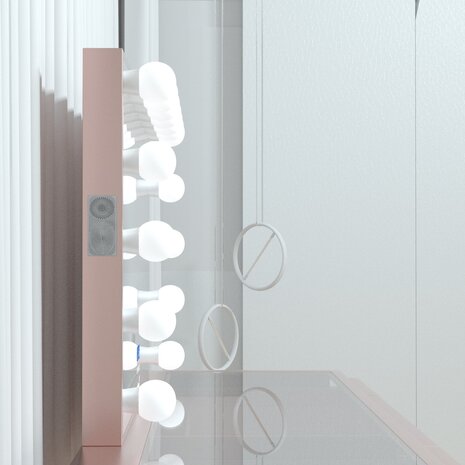 Kaptafel roze verlichting &mdash; 15 LED-lampen 3 standen touch