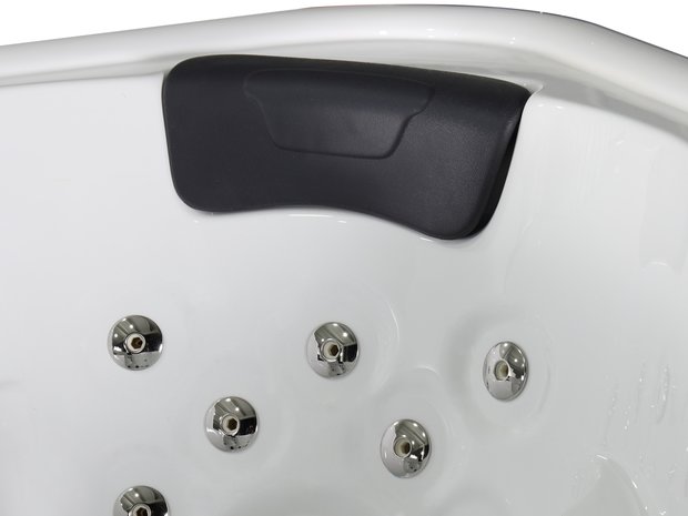 Control panel outdoor spa wit naturel hout