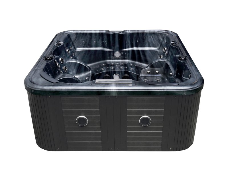 Outdoor Spa 208x208cm Zwart Cloudy Black vooraanzicht
