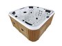 Outdoor Spa 208x208cm bovenaanzicht naturel hout