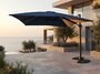Zweefparasol 3x4 m zwart – vooraanzicht zweefarm aluminium frame met voet